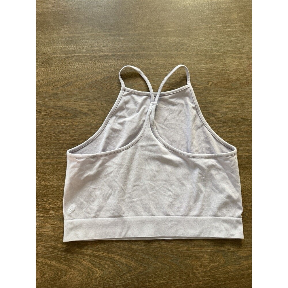 Fabletics Women Large Lilac Cropped Workout Tank Stretch Athletic - Picture 3 of 9